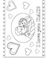 I love you Dad coloring