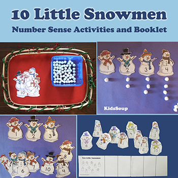 10 Little Snowmen (Numbers 1-10) preschool activities