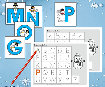 Snowman Letter recognition preschool game