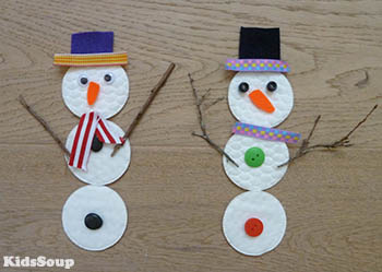 Let's build a Snowman! Preschool fine motor activity