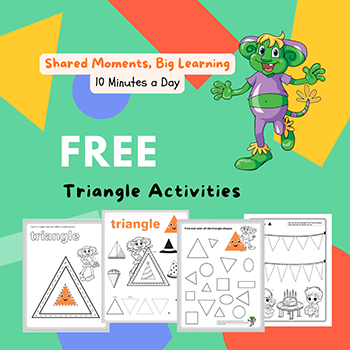 Triangle shape worksheets and activities for preschool