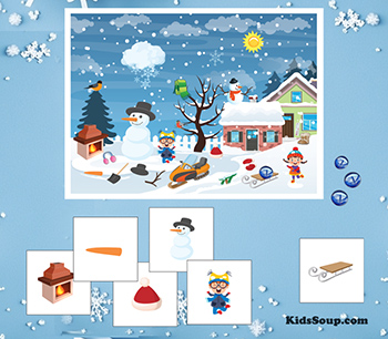 Winter Hidden Picture - I spy with my little eye preschool activity