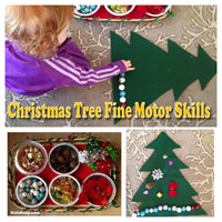 Christmas Tree Decorating Fine Motor Skill Preschool Activity