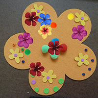 Flower fine motor skills activity for preschool and kindergarten