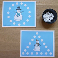 It's Snowing Shapes and Fine Motor Skills preschool activity