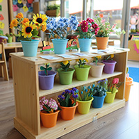Flower Shop pretend play area and activity for preschool and kindergarten