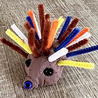 Play dough hedgehog fine motor skills preschool