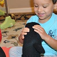 Mitten Tactile Sensory preschool activity