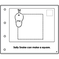 Sally Snakes Shapes Tracing Booklet for preschool