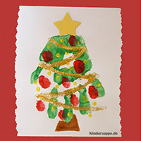 Hand print Christmas tree preschool craft