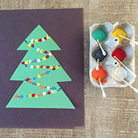 Christmas Tree Lights Artwork for preschool and kindergarten