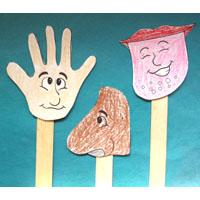 5 Senses Puppets preschool craft