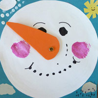 Snowman Weather Dial preschool craft