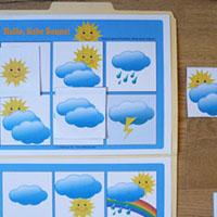 Weather Visual Discrimination Matching preschool game