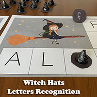 Witch Hats - Letters Matching Game