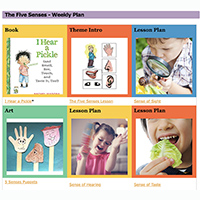 Five Senses preschool weekly plan and activities