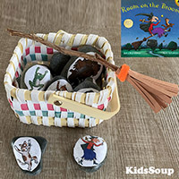 Room on the Broom Story retelling with Story Stones for preschool