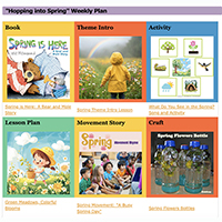 Spring Weekly Plan and activities for preschool and kindergarten