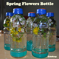 Spring flowers bottle craft and sensory activity