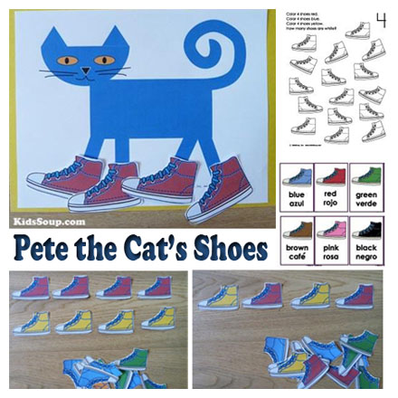 Pete the Cat Shoes Activities KidsSoup