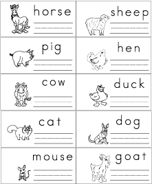 animal activities for preschool