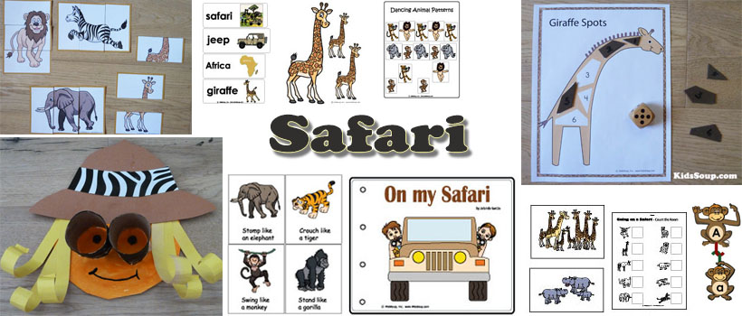 safari animal activities for preschoolers