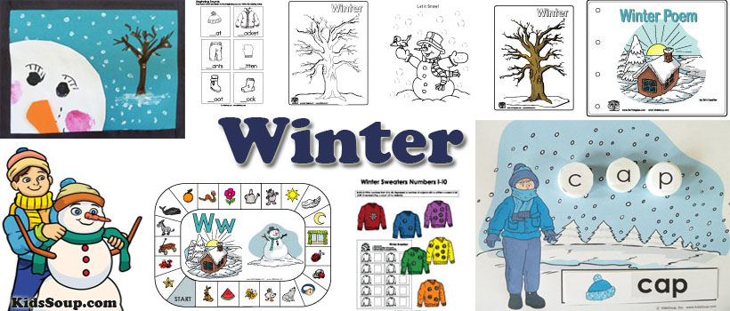 Winter Preschool Activities, Winter Crafts, Lessons, and Printables